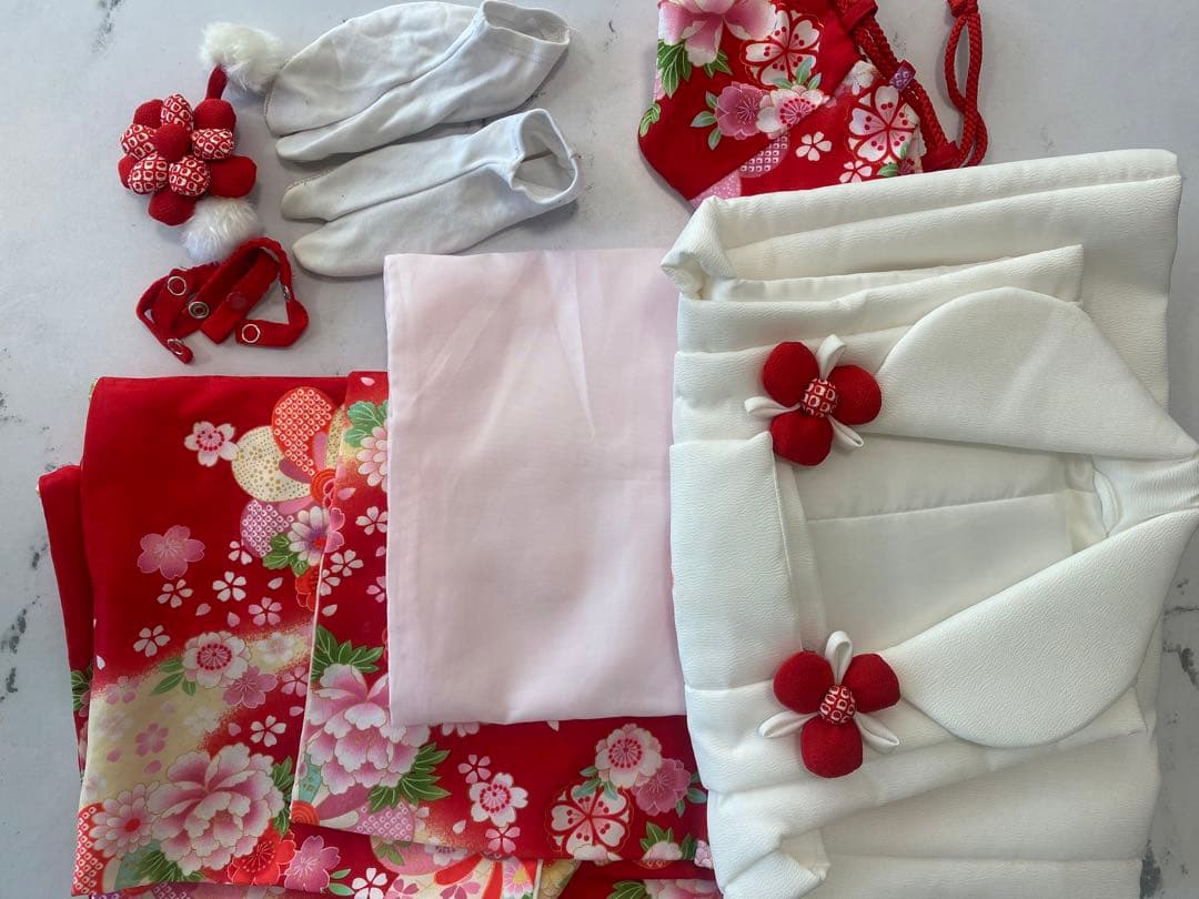 3歳　七五三　簡単着用　着物