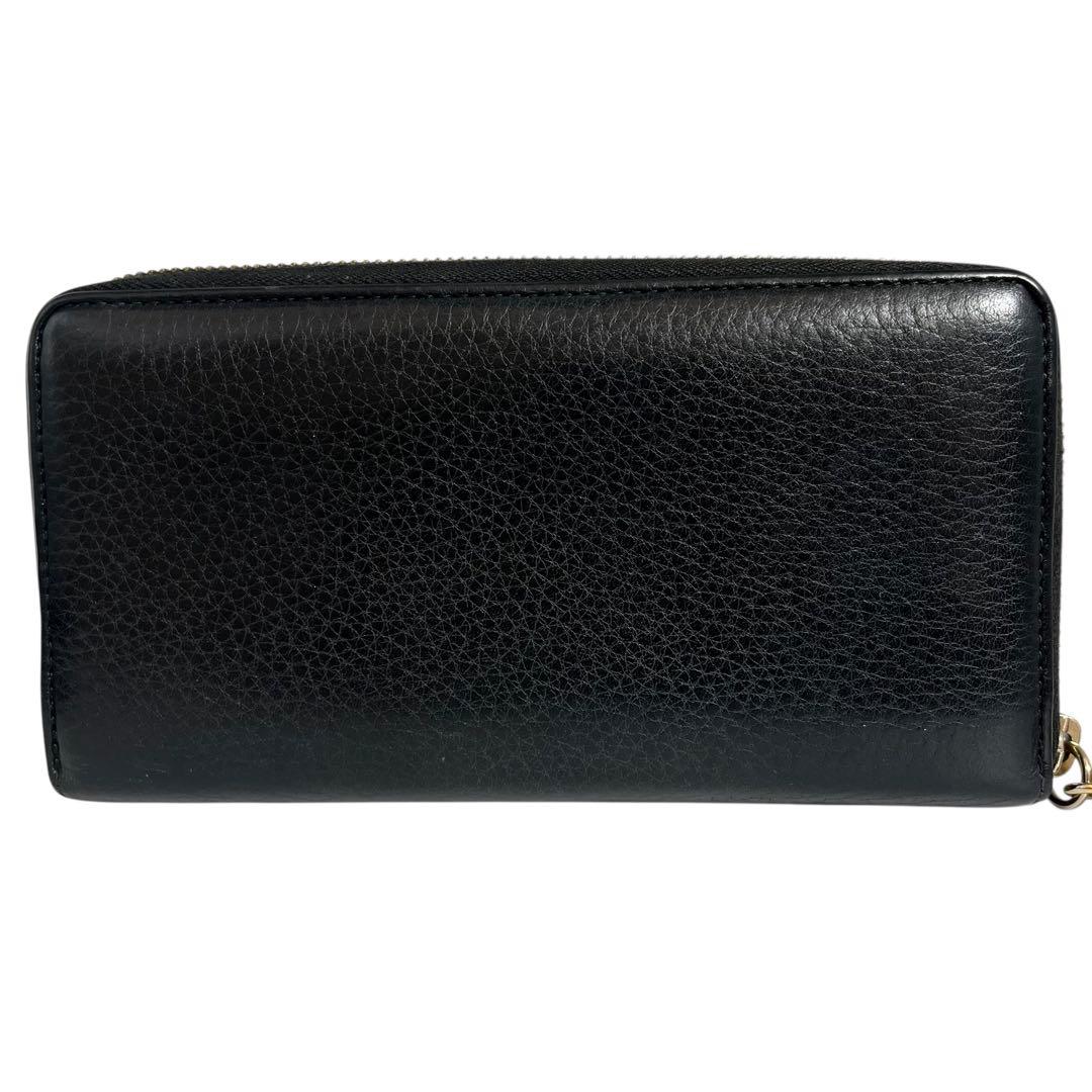 希少✨グッチ 長財布 ラウンド GG ソーホー レザー ロゴ ブラック