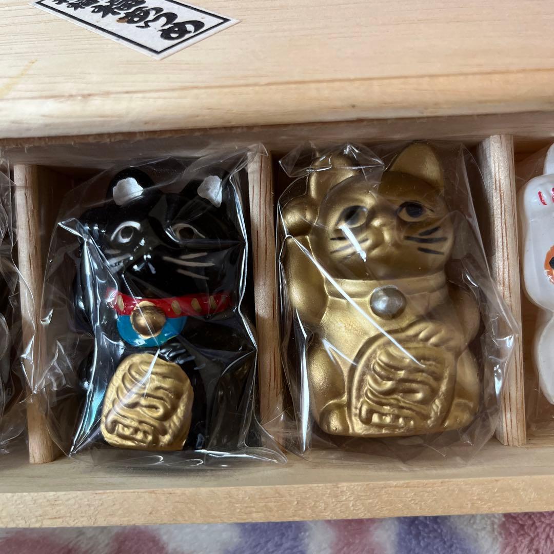 セルロイド人形　招き猫　福あつめ