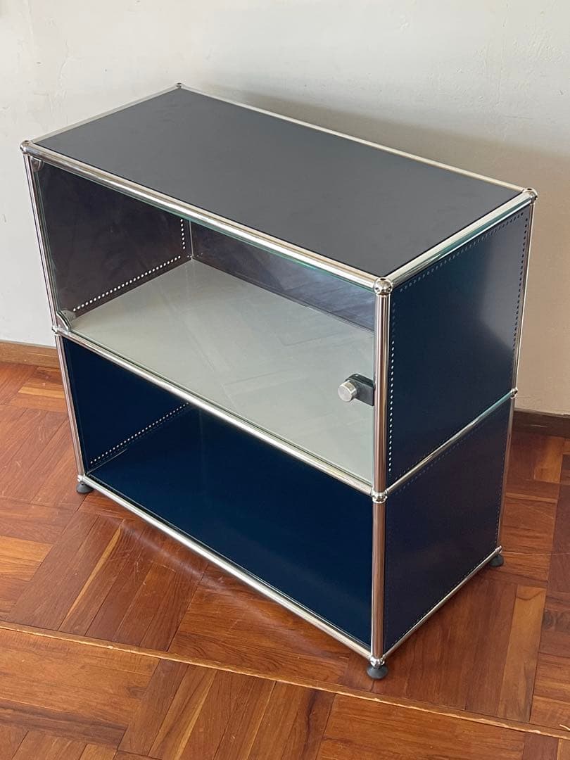 USM ハラー システム 1列 2段 ガラスドア キャビネット