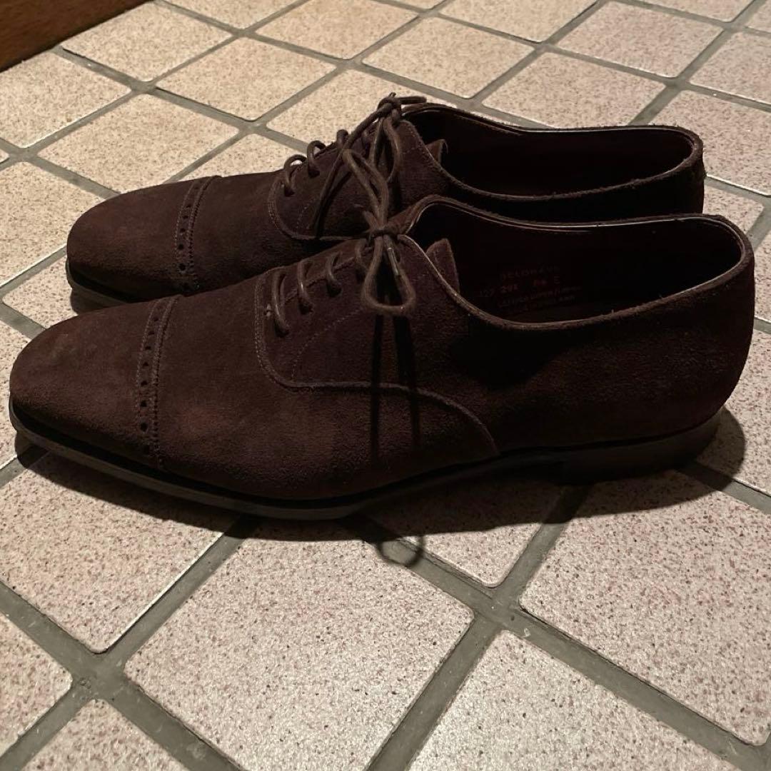 【Crockett&Jones】パンチキャップスウェードシューズ