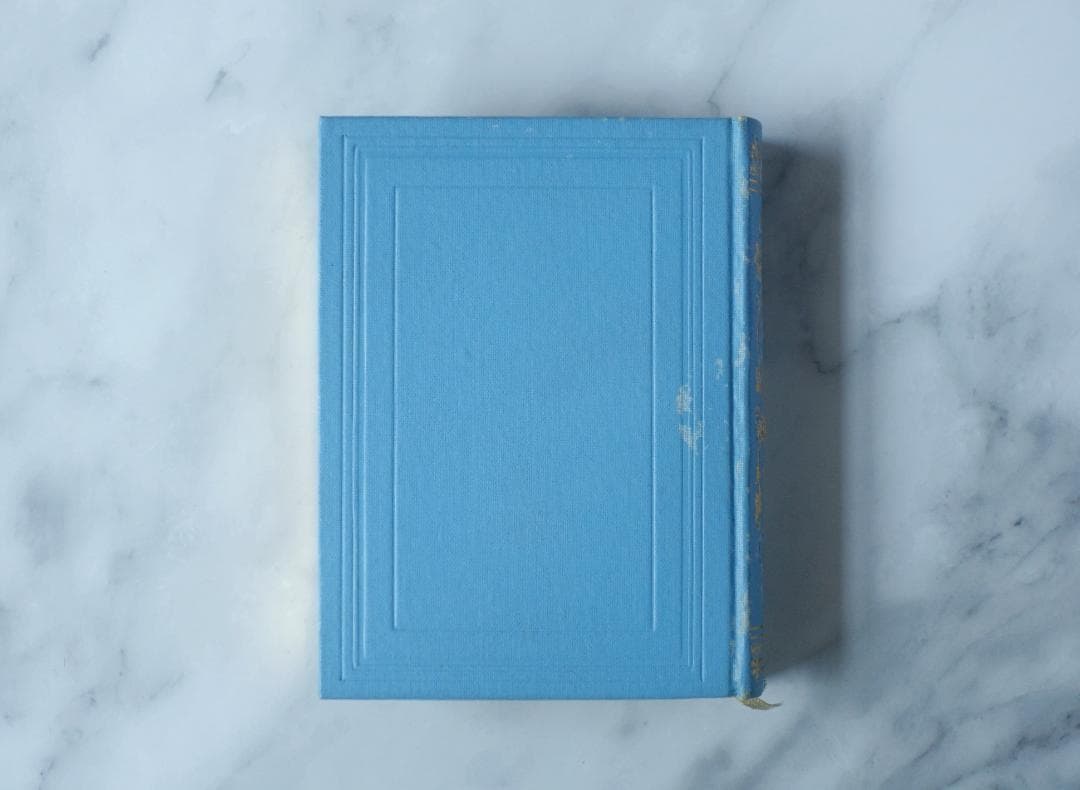 ドイツ 古書 アンティーク 勿忘草のメモリアルブック 青 洋書 希少 レア