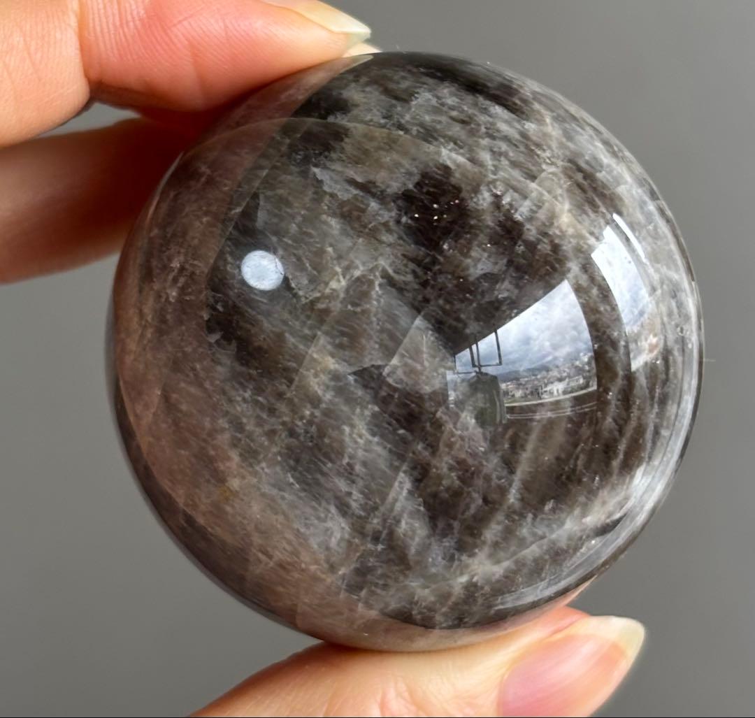sufiakun様　高品質　ブラックムーンストーン　スフィア　ブルーシラー