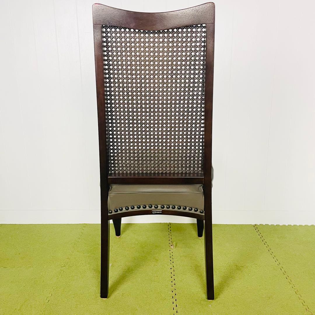 maruni マルニ ダイニングチェア ベルサイユ猫脚 籐 ハイバック②/④