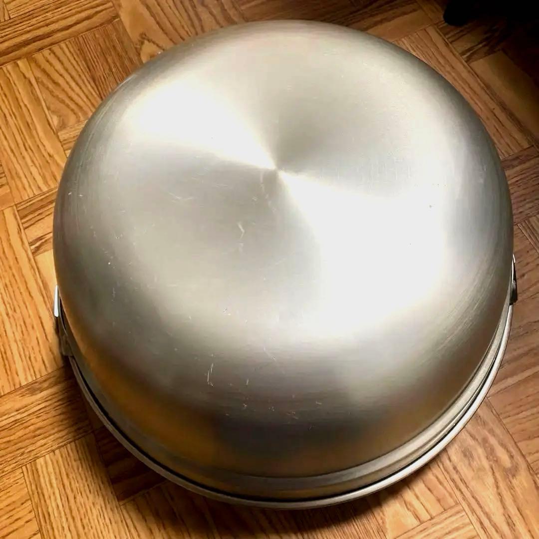 超レア　昭和レトロ　アルミの鍋　　炊き出し　煮込み　大型　デッドストック