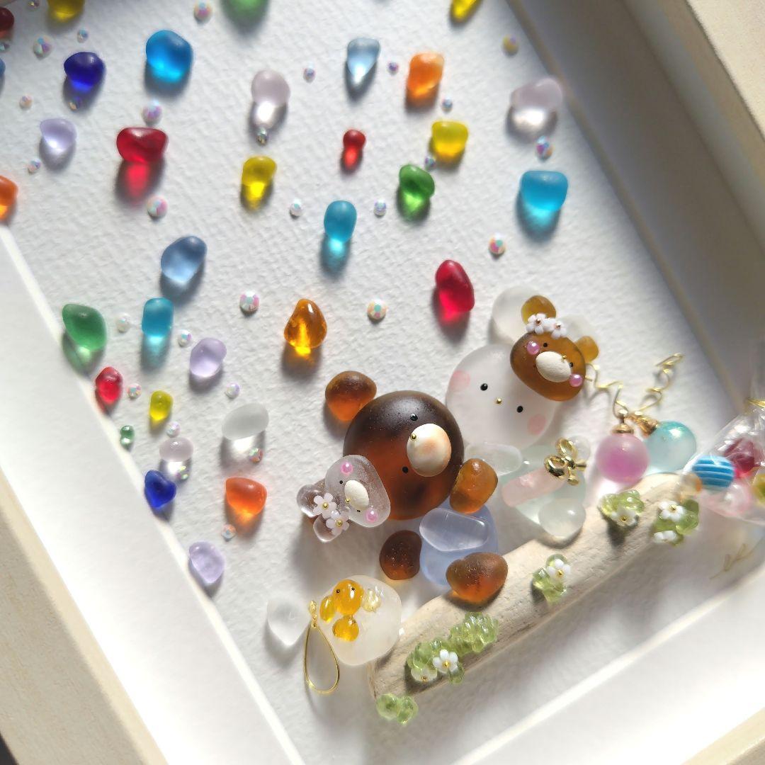 シーグラスアート『 向日葵と.。.:*♡～mini～』