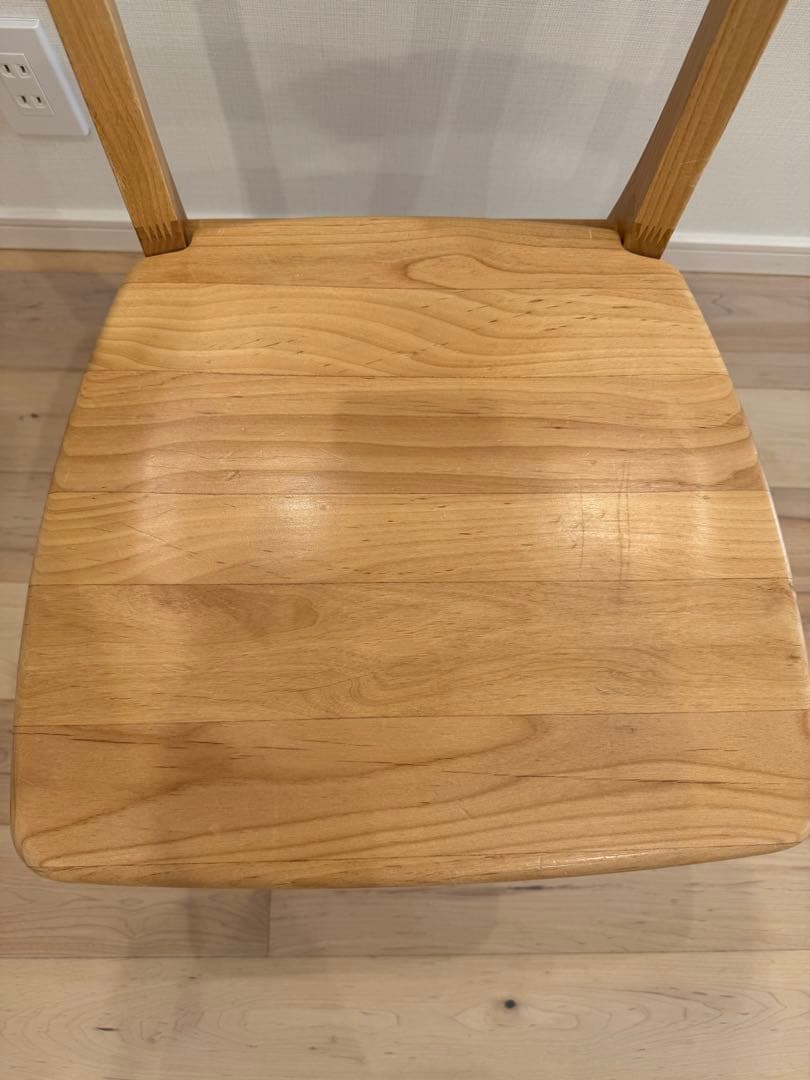 マユゲ犬！ 堀田木工所 無垢 ダイニングチェア 1脚 ② 引き取り可