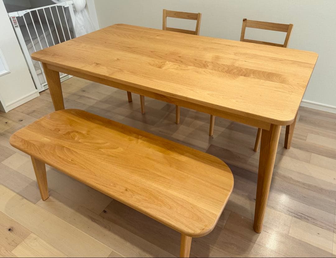 マユゲ犬！ 堀田木工所 無垢 ダイニングチェア 1脚 ② 引き取り可