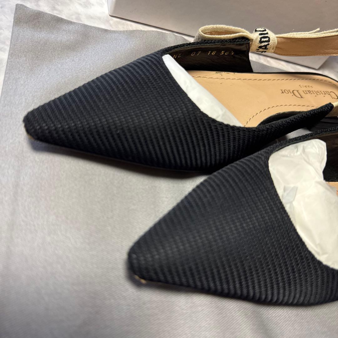 Christian Dior フラットシューズ　リボン　36 1/2