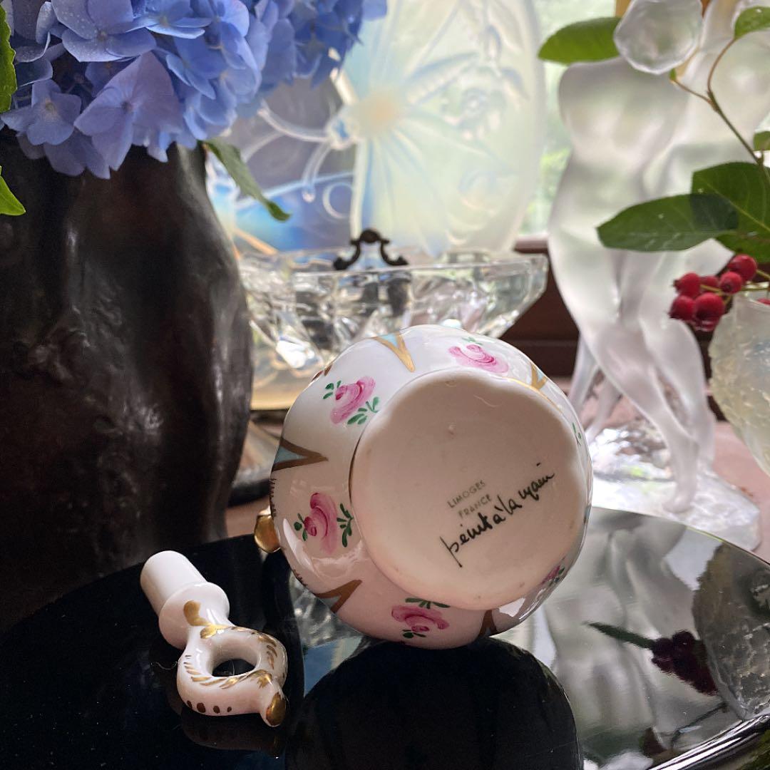 リモージュのとても素敵なハンドペイントが美しいリキュールセット