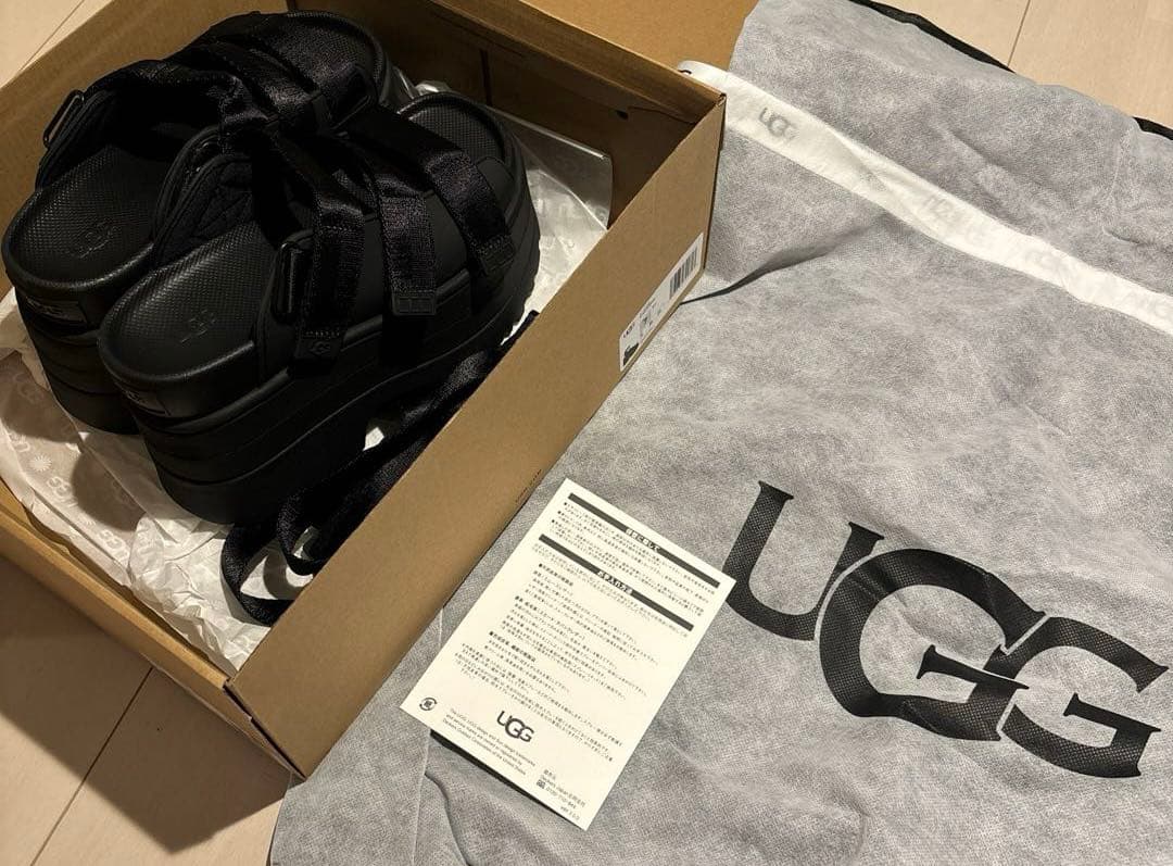 新品　アグ　UGG GOLDENRISE サンダル ブラック 24cm