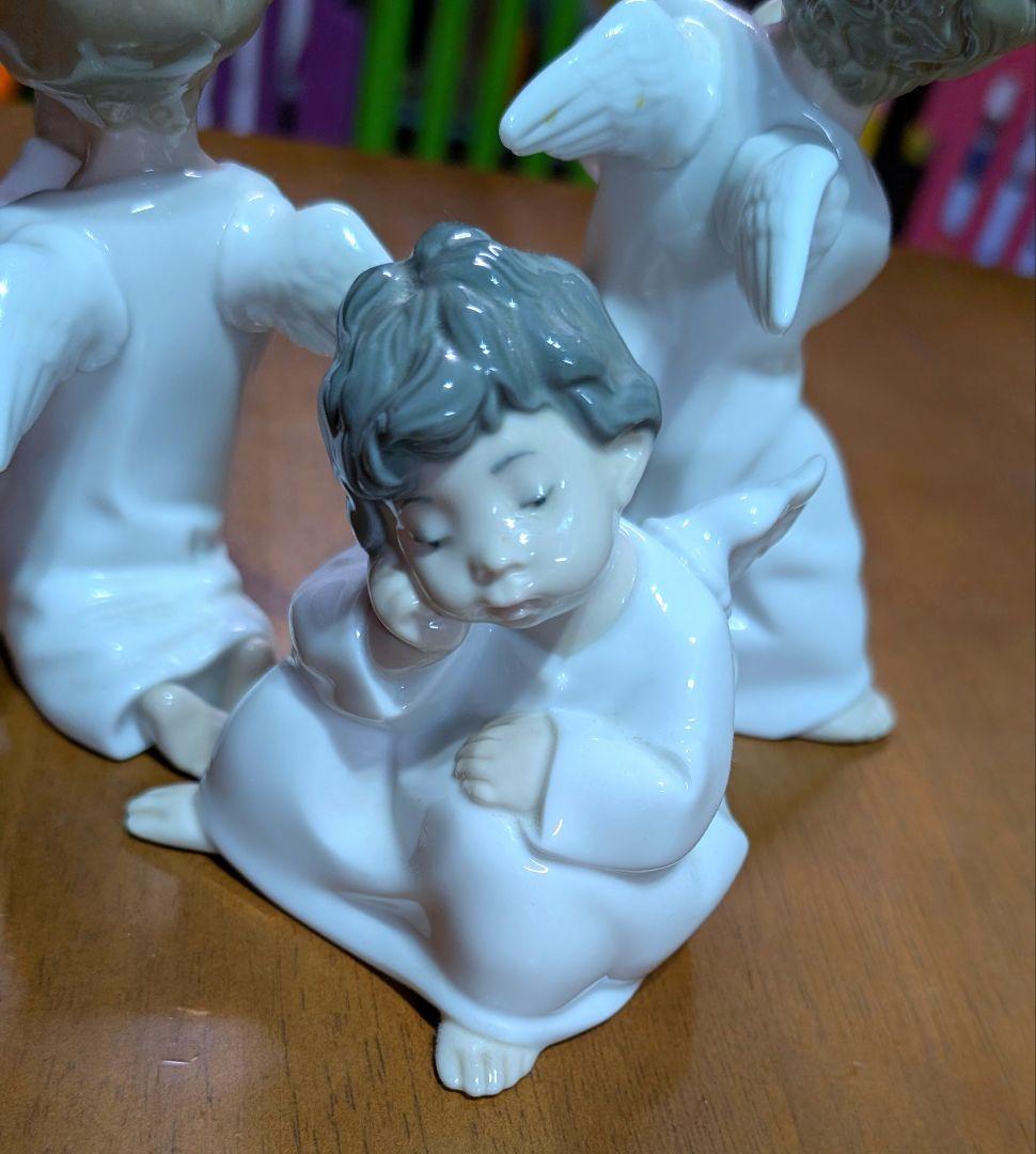 【LLADRO】磁器人形「可愛い考え事」「可愛いお祈り」「可愛いフルート」3体