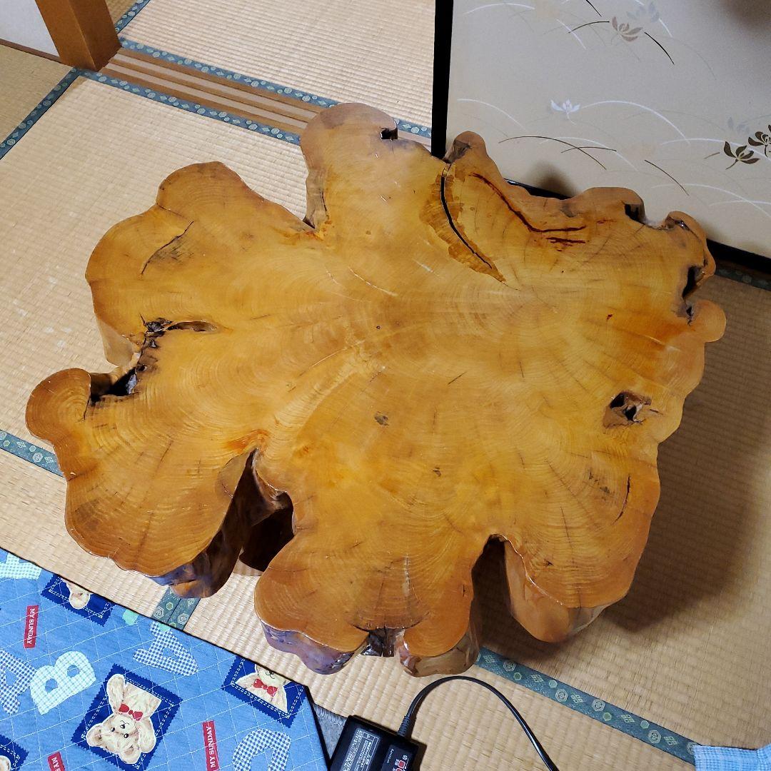 【希少品】榧の木 輪切り 座卓 テーブル ちゃぶ台 年代物【一点物】
