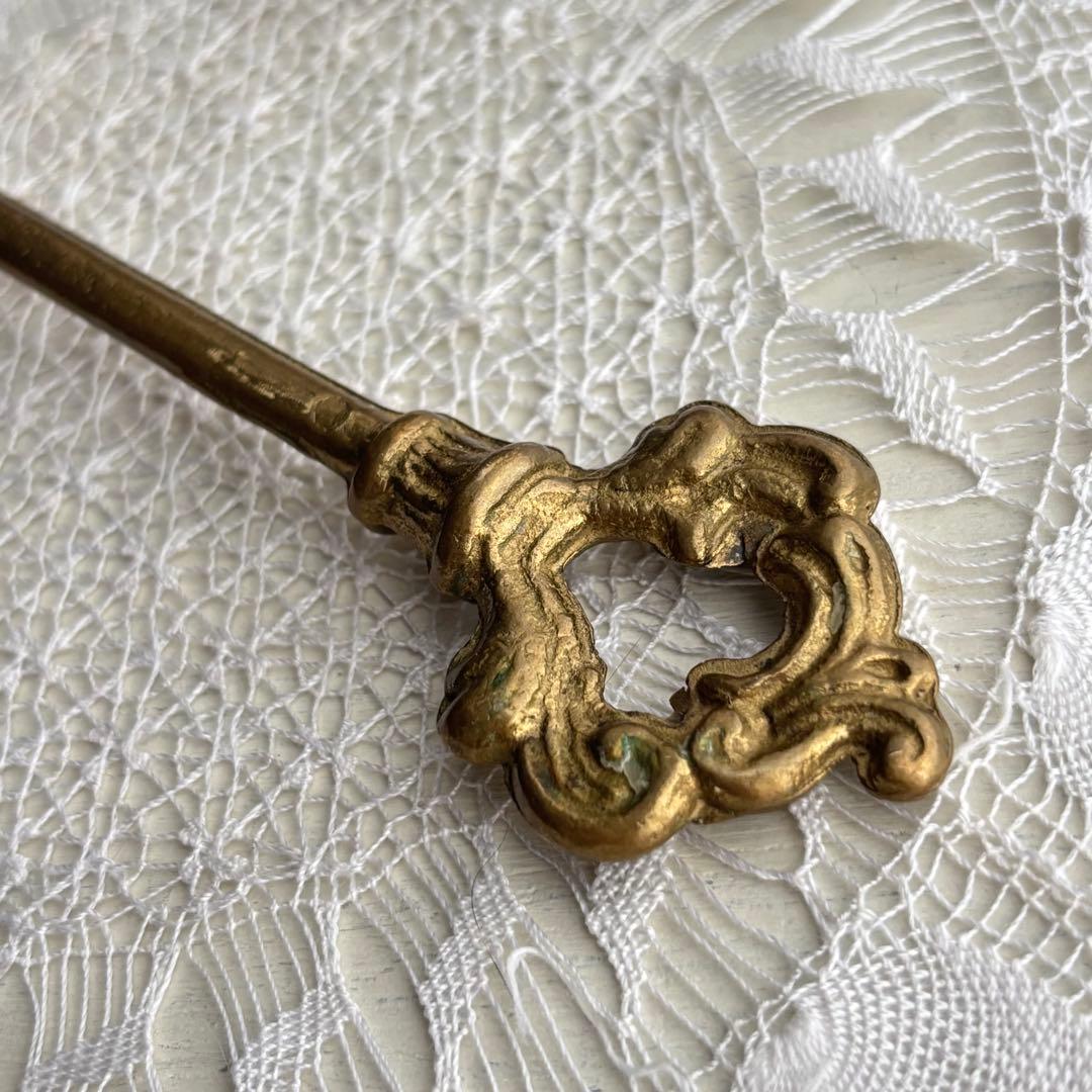 【ドイツ】キャンドル 火消し棒 真鍮 ロココ ヴィンテージ 金色 ヴィクトリアン