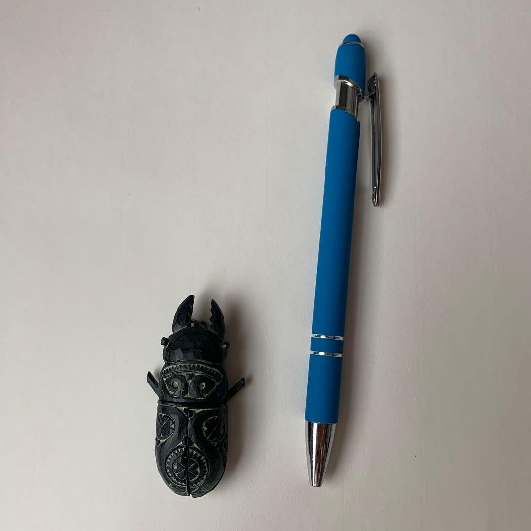 木製　アイヌ　木彫　砂澤ビッキ風　クワガタ虫　からくり　ペンダントヘッド