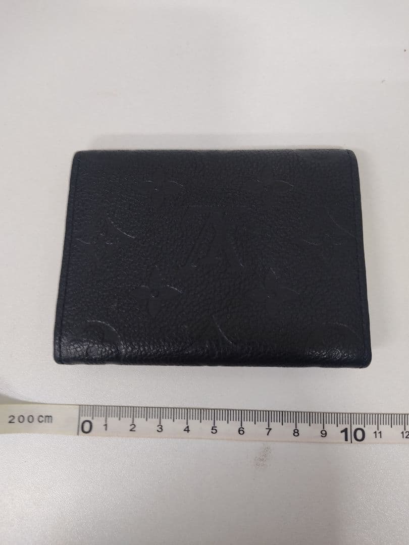 ルイヴィトン　 モノグラム　アンプラント　レザー　カードケース　ブラック　美品