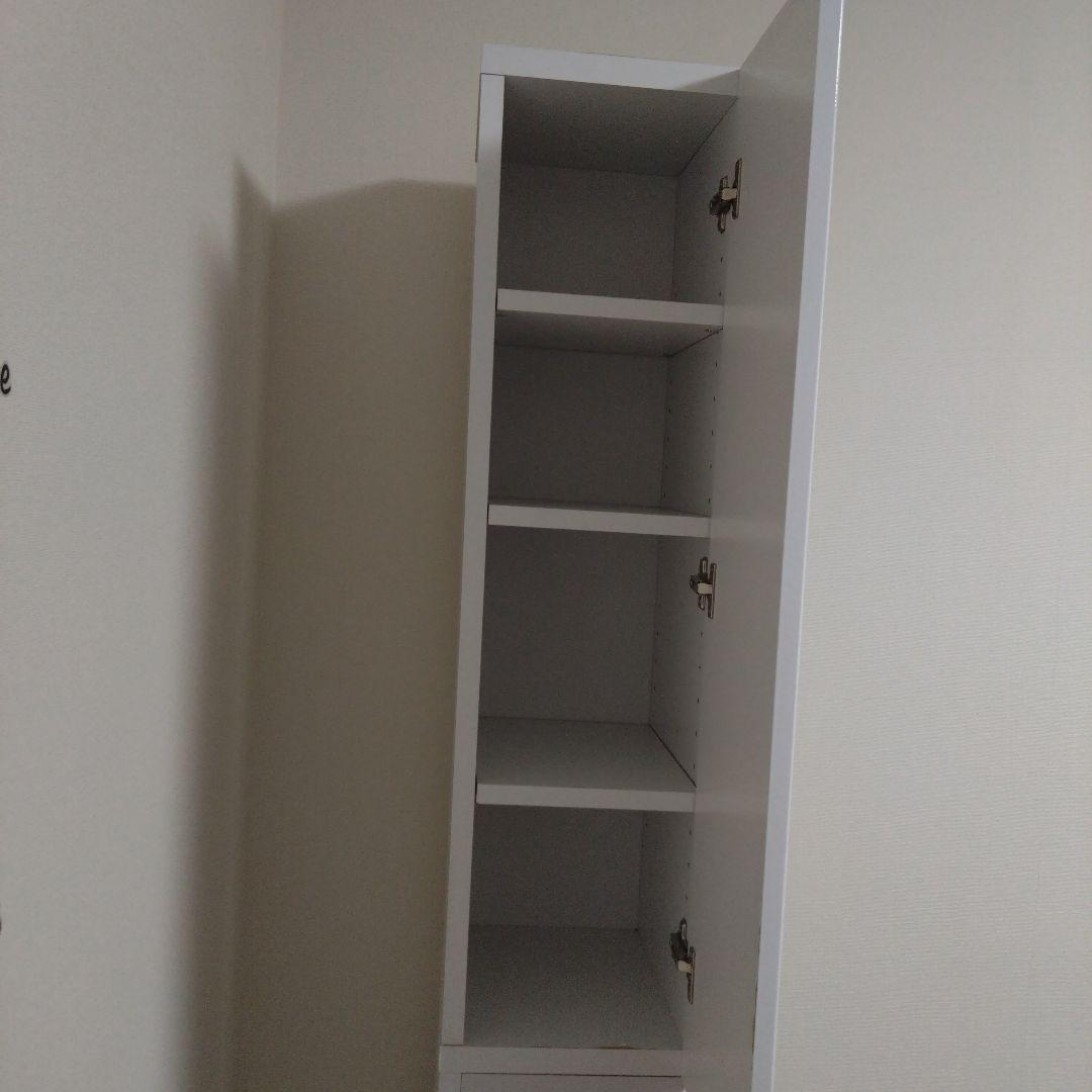 隙間収納　幅25センチ　白