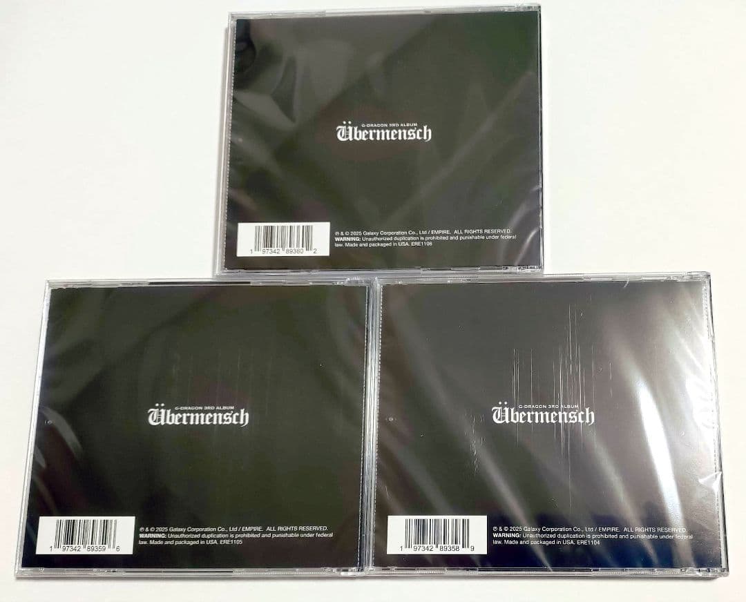 BIGBANG G-DRAGON GD Übermensch GLOBAL CD