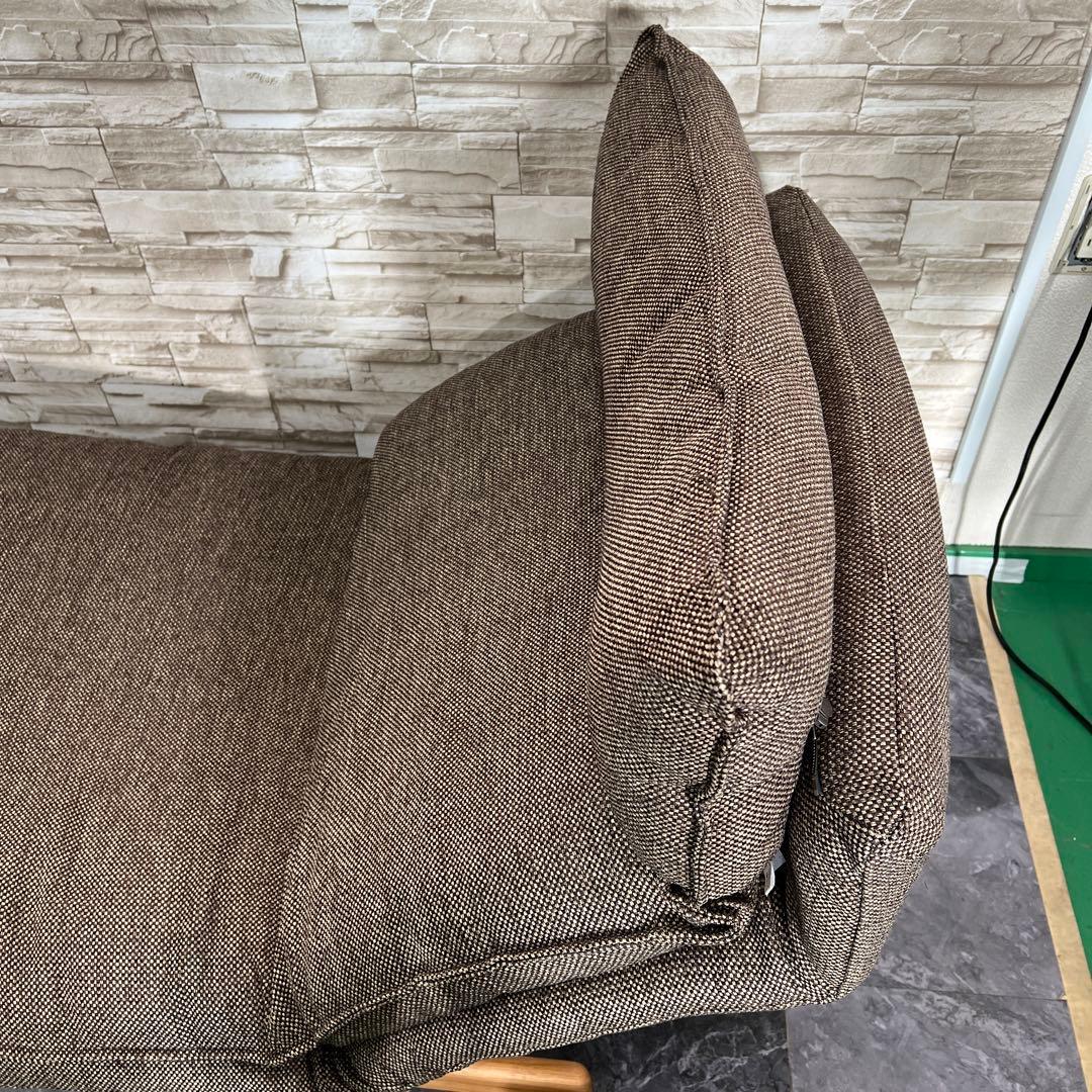 【美品】無印　ハイバックリクライニングソファ1シーター　ブラウン