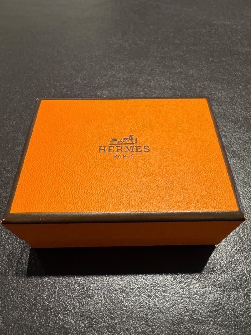 【未使用】HERMES カフリンクス シルバー イエロー