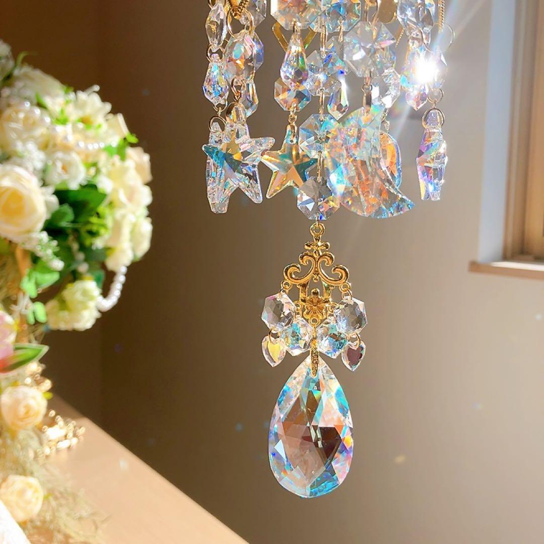 スワロフスキー☆Star & Moon.。.:*☆♡*.+サンキャッチャー♡