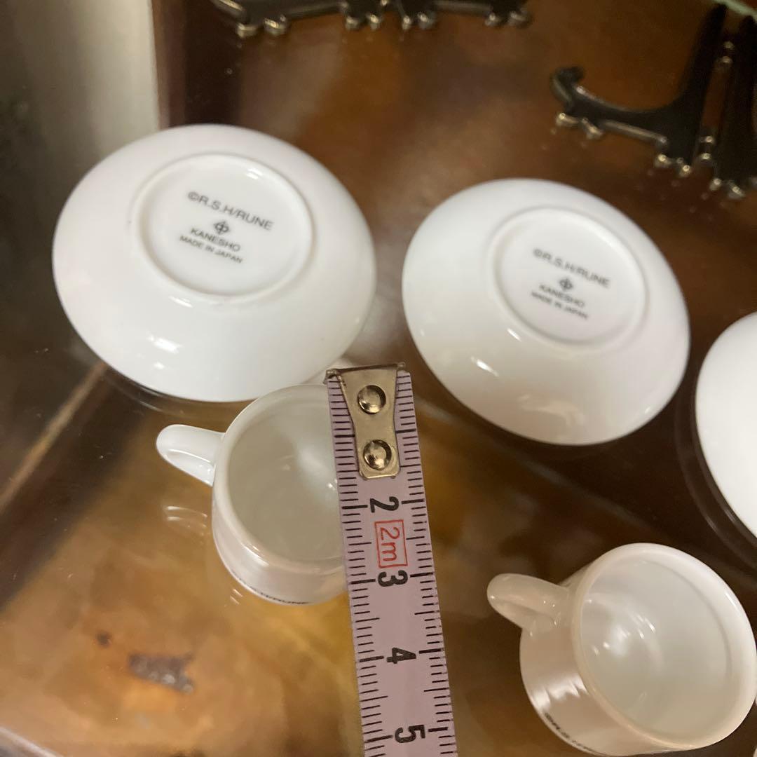 内藤ルネ　ミニチュア　カップ　ソーサー　陶器製　ディスプレイ　昭和　レトロ
