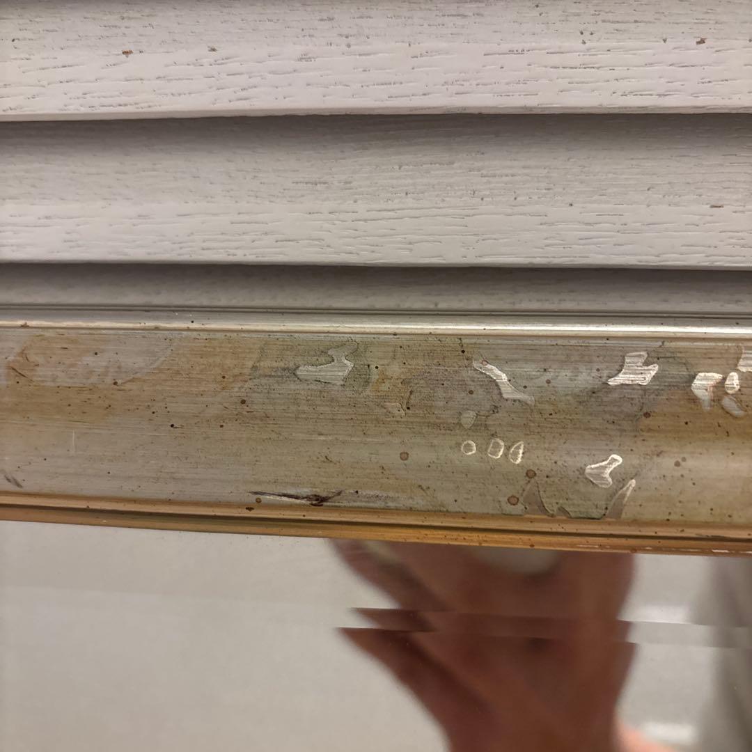 鏡　ミラー　カットガラス　イタリー製　ヴィンテージ