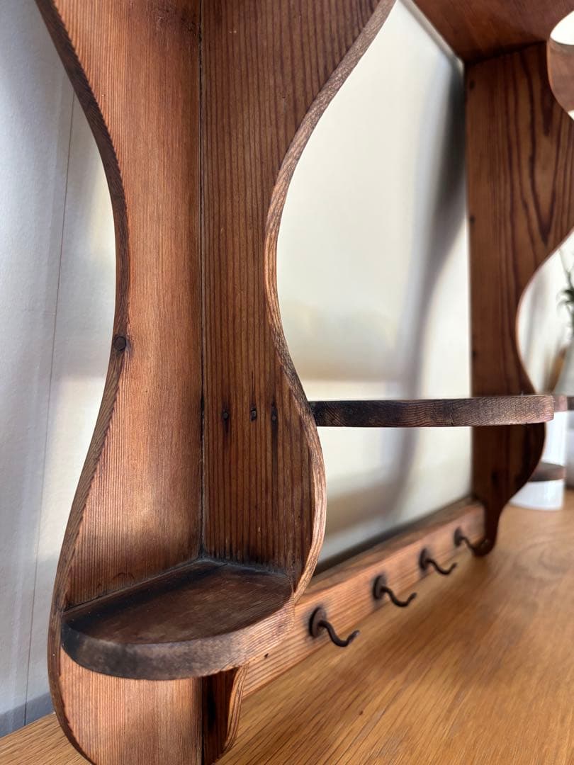 フランス　アンティークパイン　ウォールシェルフ