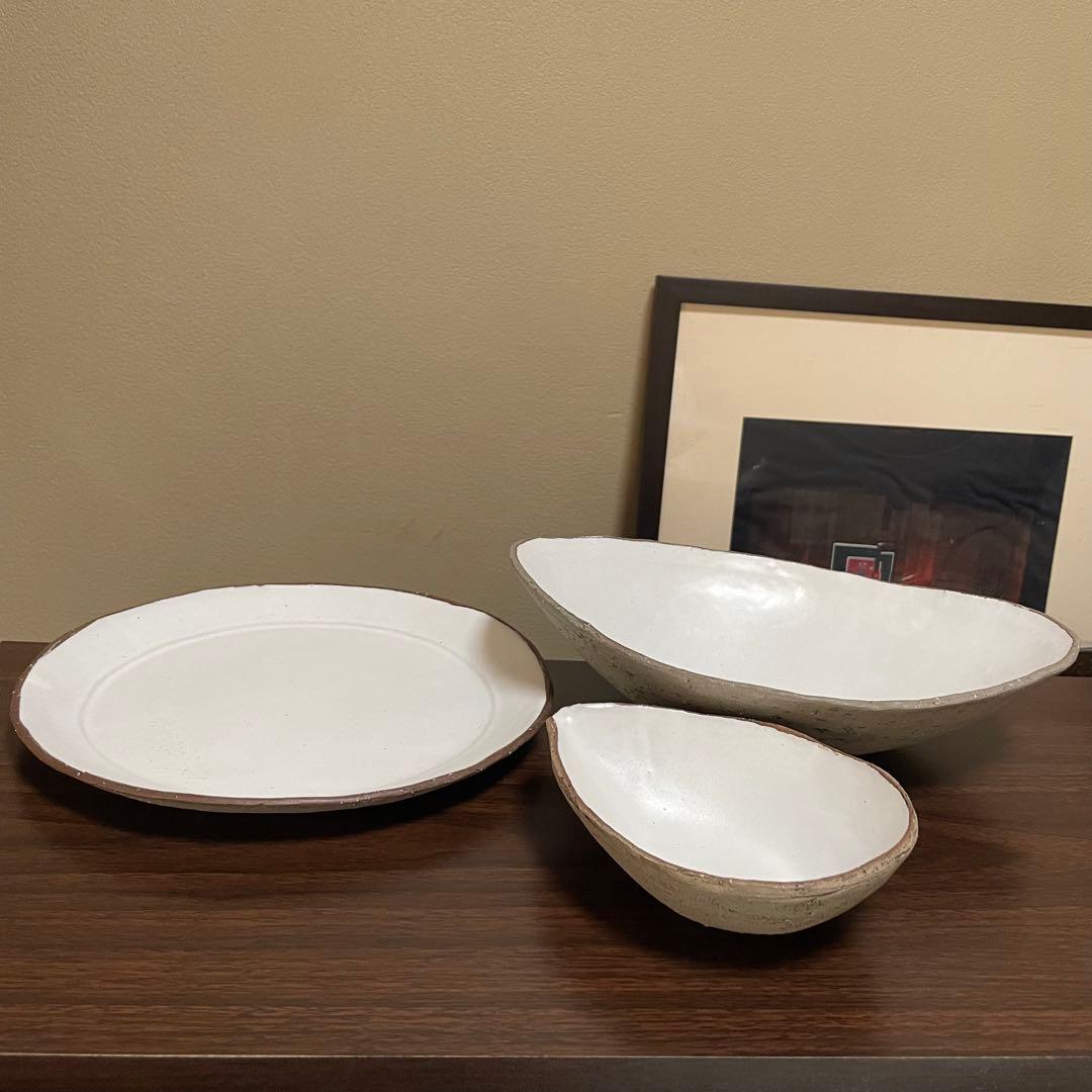 作家もの 陶工房SORA 土田空 丸皿 オーバル鉢 花びら小鉢 新品未使用