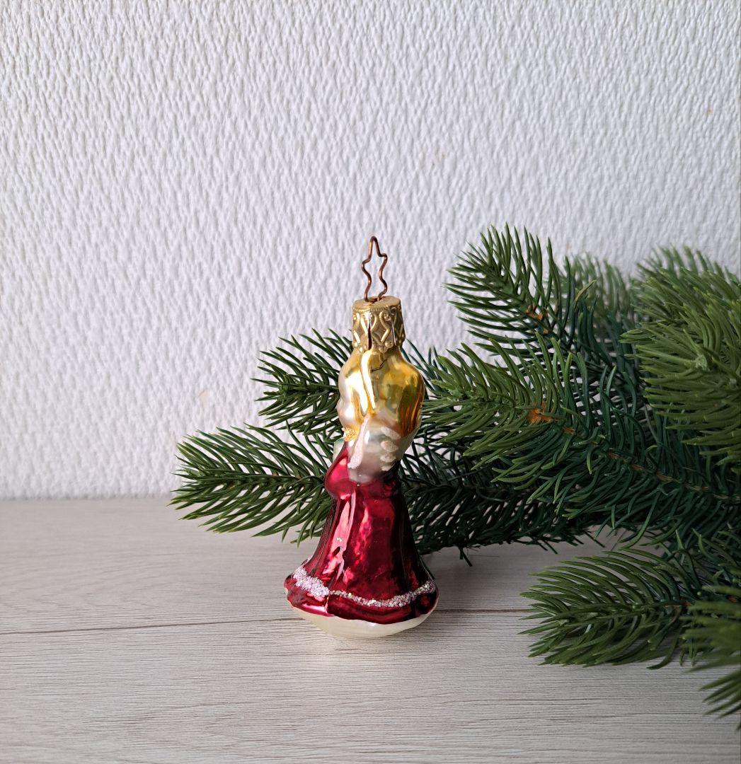 Inge glas　インゲグラス　プレゼントを持つ天使　ガラスオーナメント