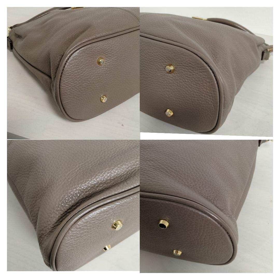 ATAO ウィークエンド 2way ショルダーバッグ レザー グレージュ