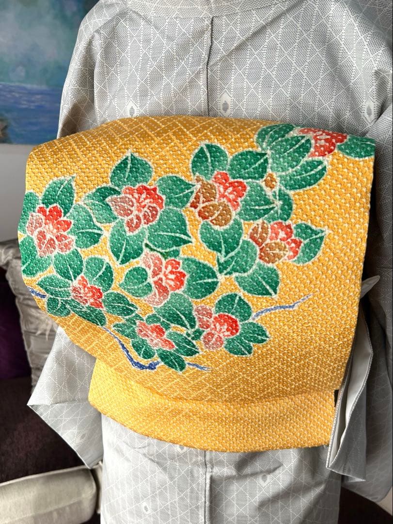 名古屋帯　絞り　染め帯