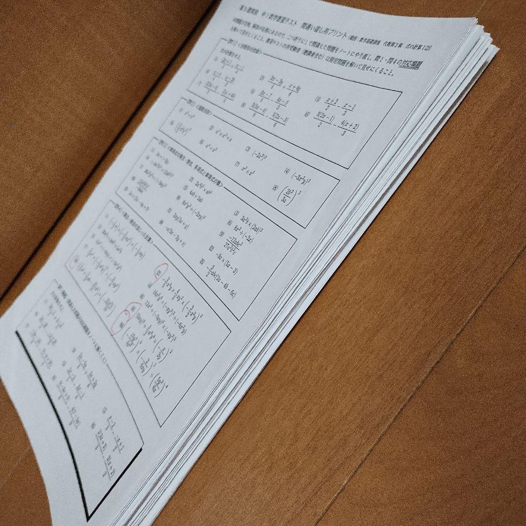 鉄緑会 中1数学 フルセット テキスト/問題集/各種テスト/重要プリントまとめて