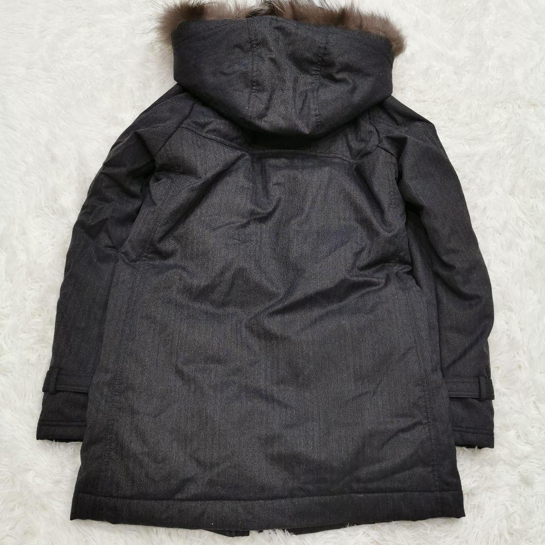 美品 バーバリーブラックレーベル ウール 着脱可ファー付 ダウンコート Mサイズ