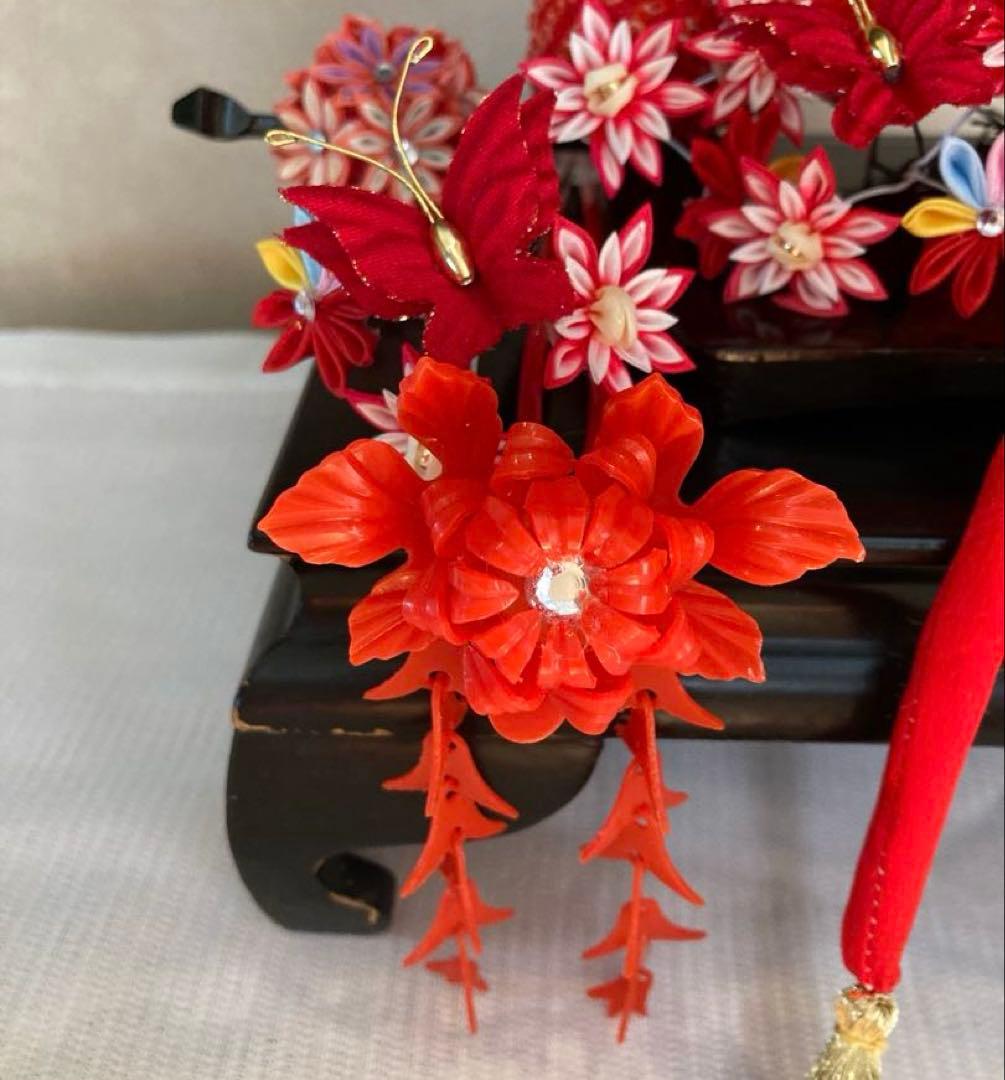 専用　七五三　花盛り！小菊と蝶々の花簪　Uピン簪　ビラ簪　花玉簪　水引簪　玉飾り