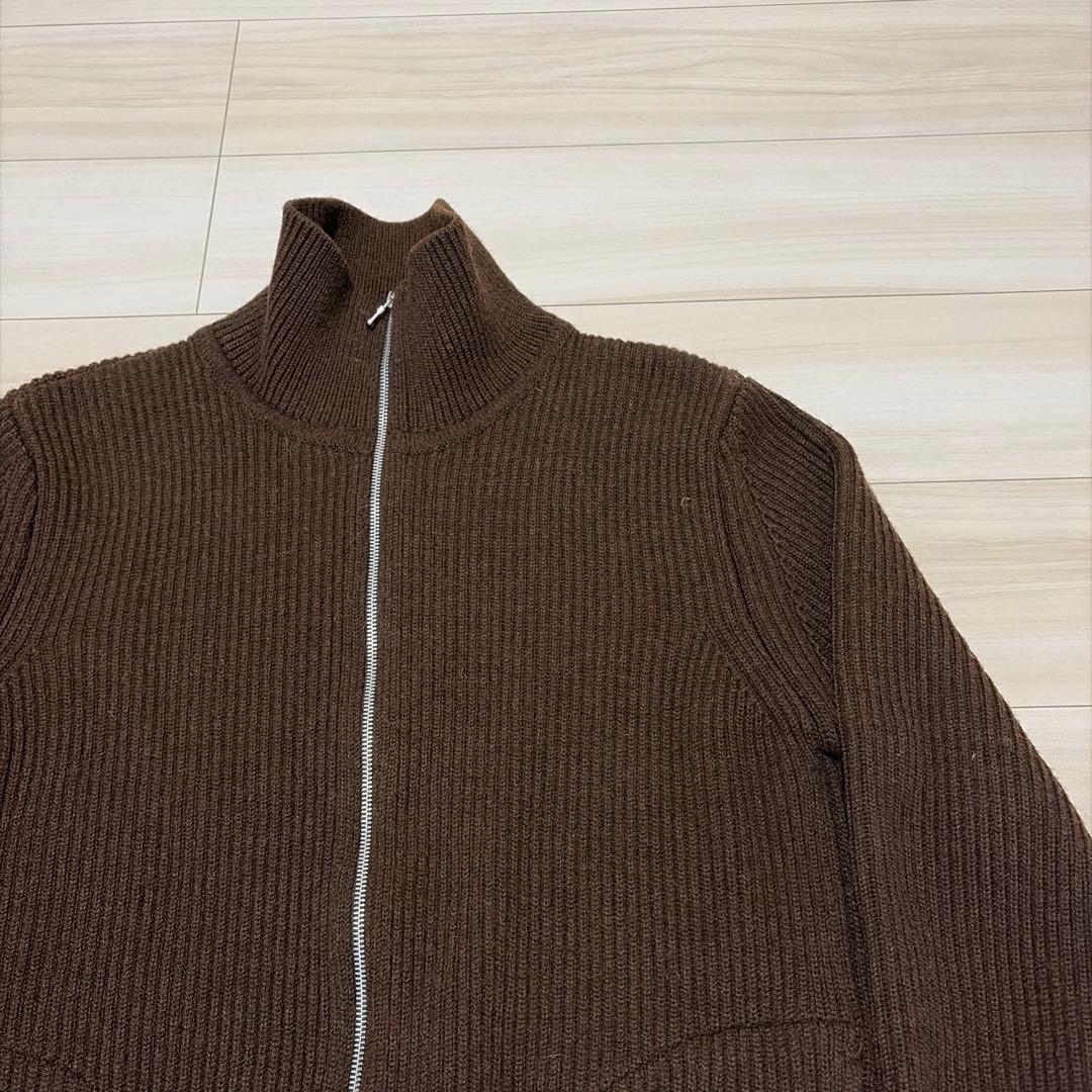 アンデルセンアンデルセン ドライバーズニット ブラウン ウール