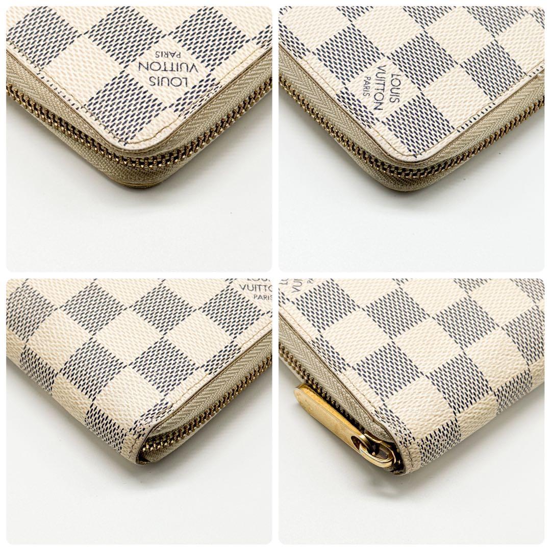 ルイヴィトン ダミエアズール ジッピーウォレット 財布 白 長財布 ホワイト