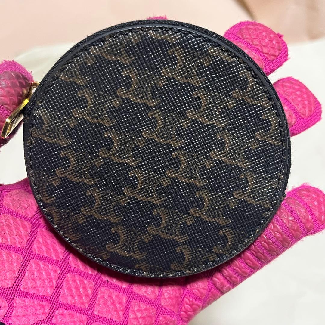 【希少・美品】 セリーヌ CELINE ケース マカダム 丸型 正規品