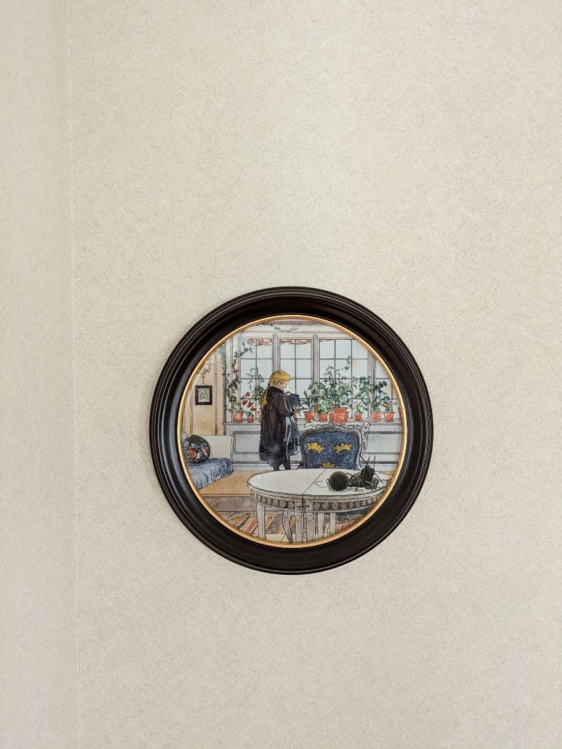 ロイヤルコペンハーゲン カールラーション 陶板名画『窓辺の花』