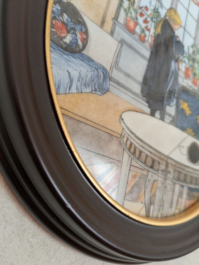 ロイヤルコペンハーゲン カールラーション 陶板名画『窓辺の花』