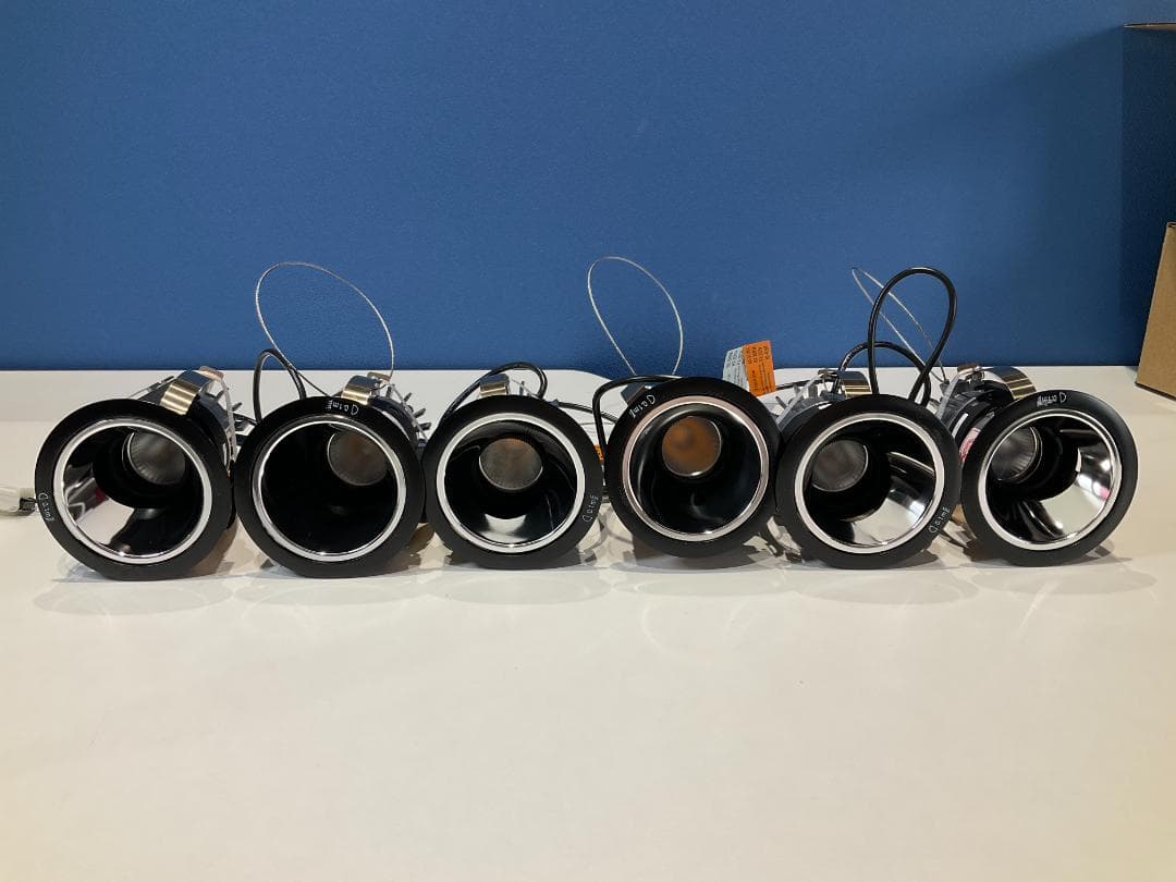 遠藤照明「ERD7836BA」　ユニバーサルダウンライト黒　電球色　9個セット