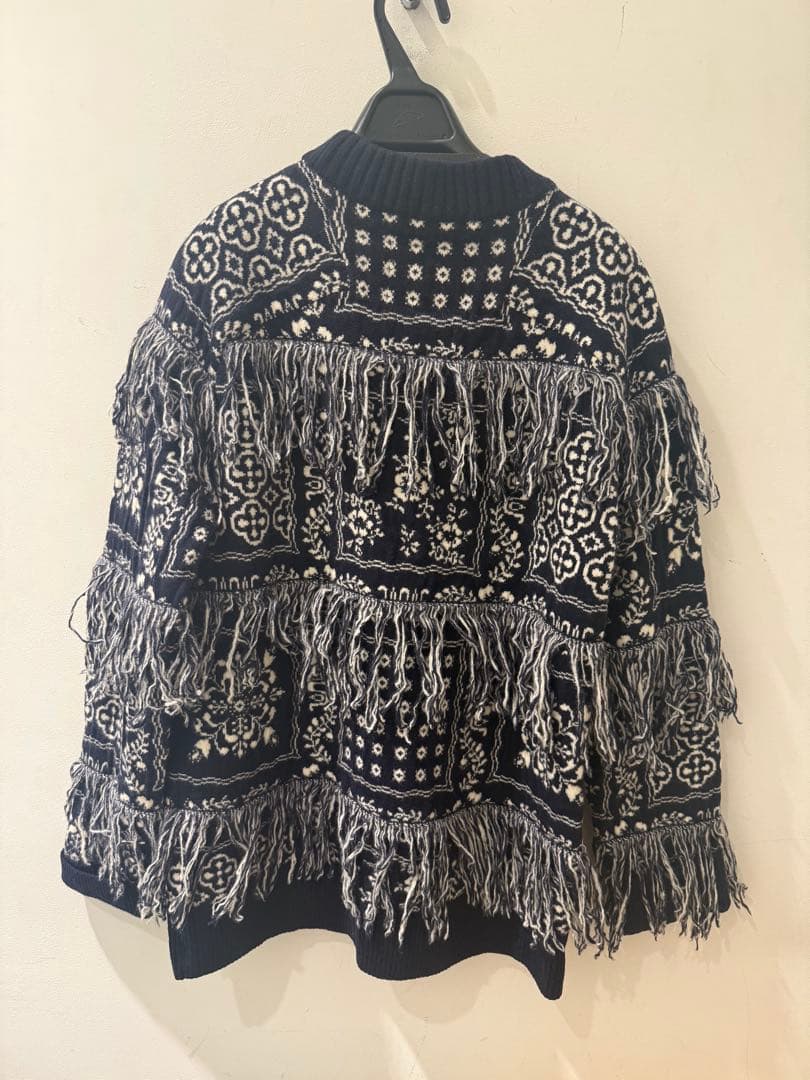 sacai×Reyn Spooner paisley fringe knit