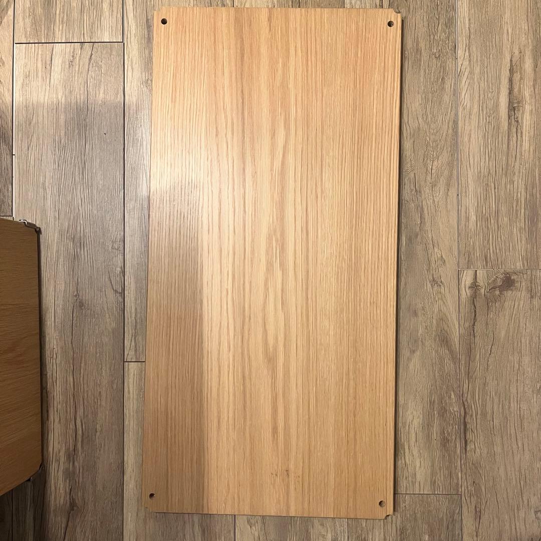 ステンレスユニットシェルフ オーク材棚のみ　ワイド　幅86cm 無印良品