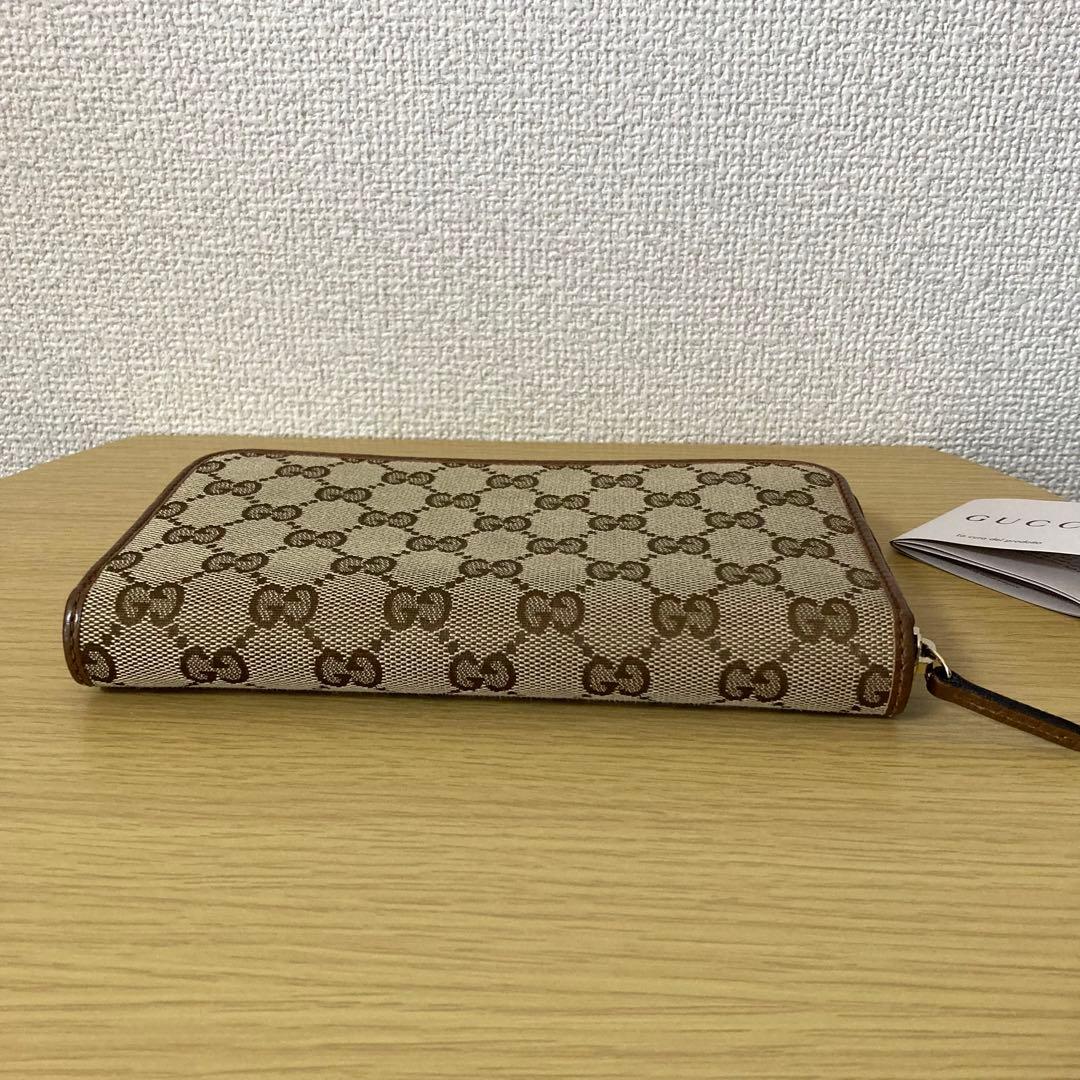 【未使用】GUCCI GGキャンパス　長財布 ベージュ/ブラウン