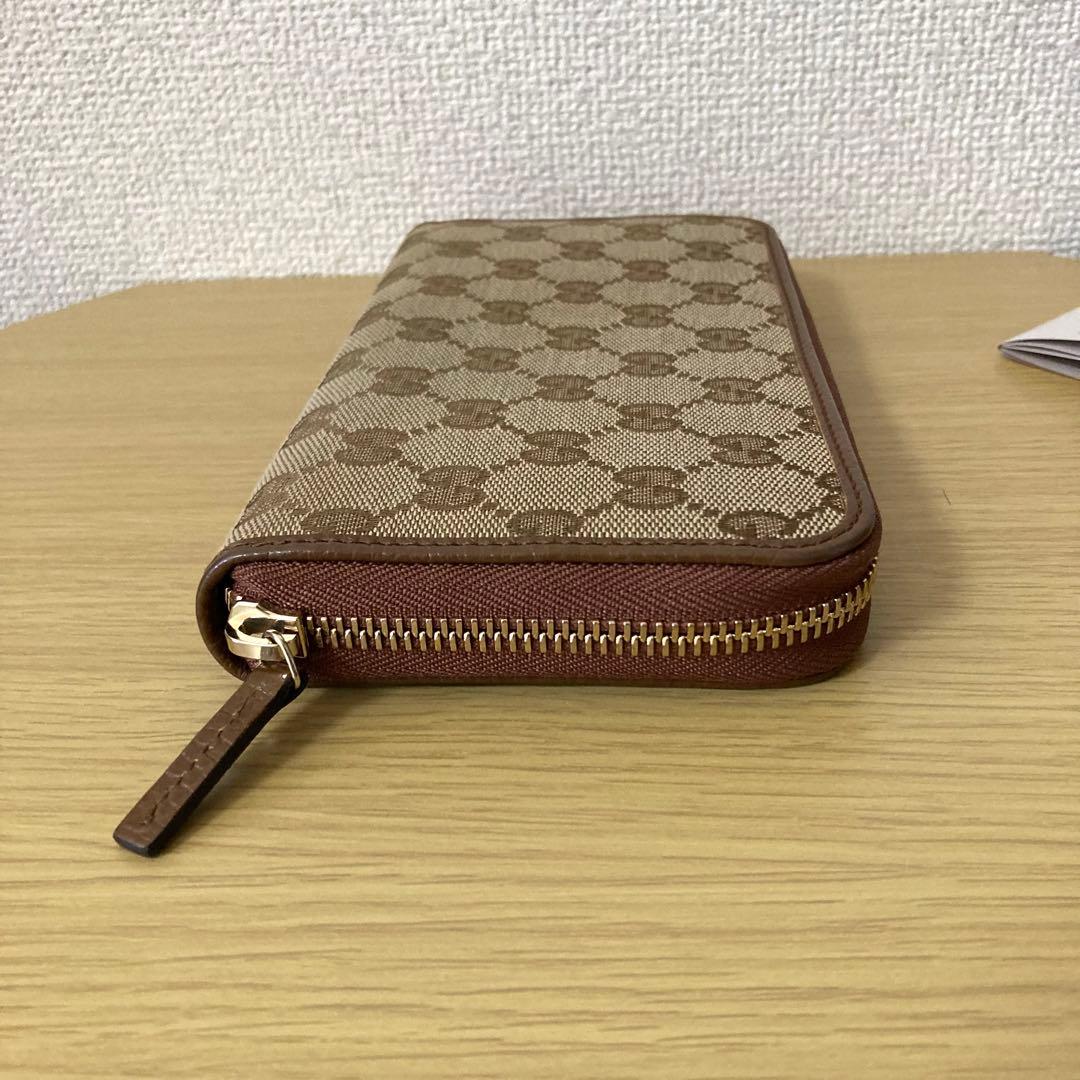 【未使用】GUCCI GGキャンパス　長財布 ベージュ/ブラウン