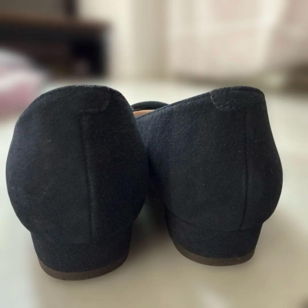 定価16,500円　新品Diana ネイビー ポインテッドトゥ フラットシューズ