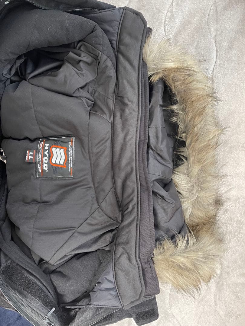 HYOD ファー付きジャケット LLサイズ ブラック