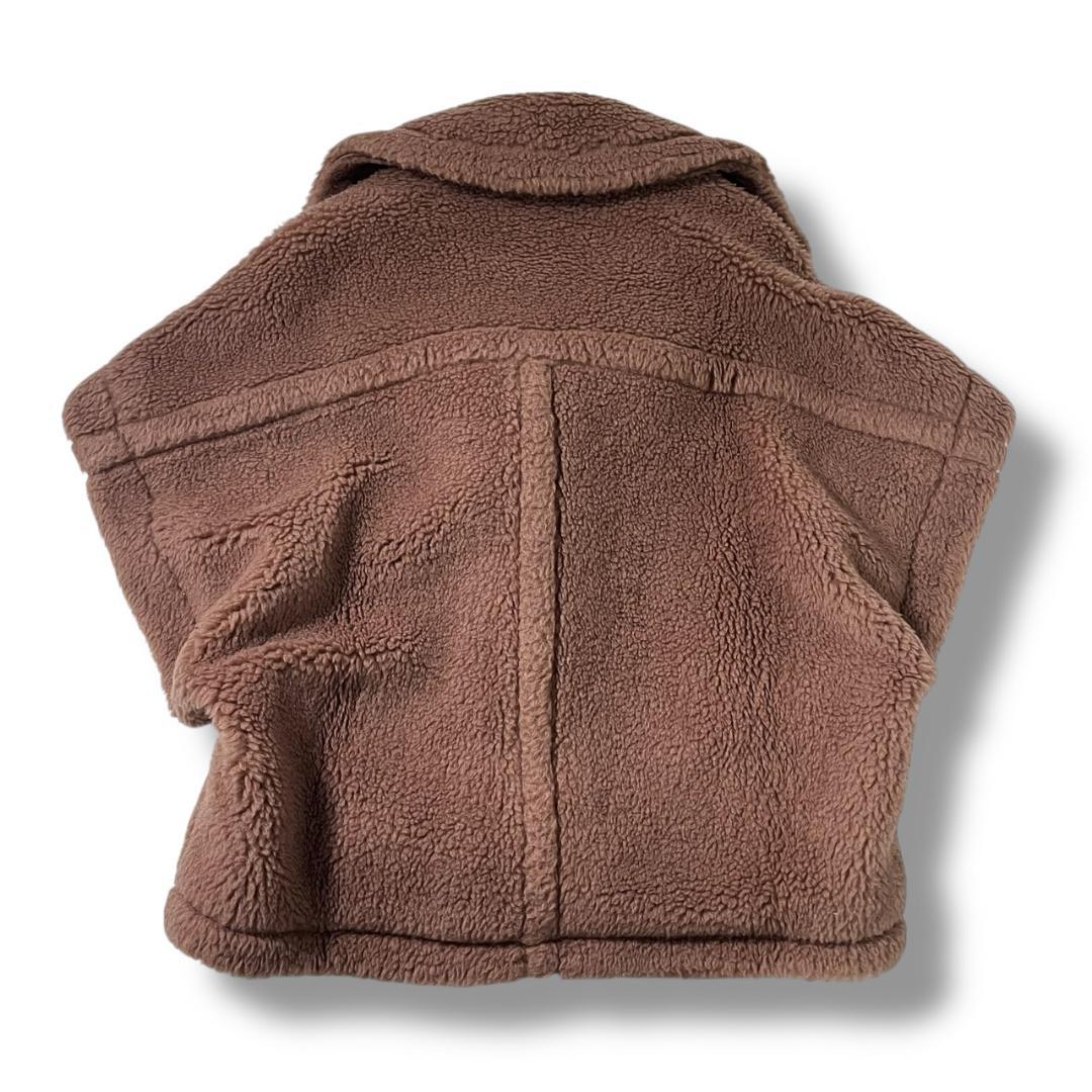 美品 マックスマーラ テディベア キャメル ボア ライダース ショート ポンチョ