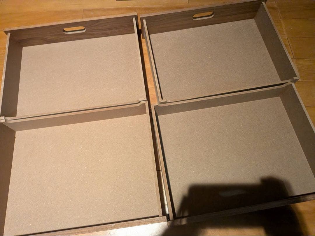 ■送料込■無印良品 スタッキングチェスト ウォールナット 引出し 収納 木製棚