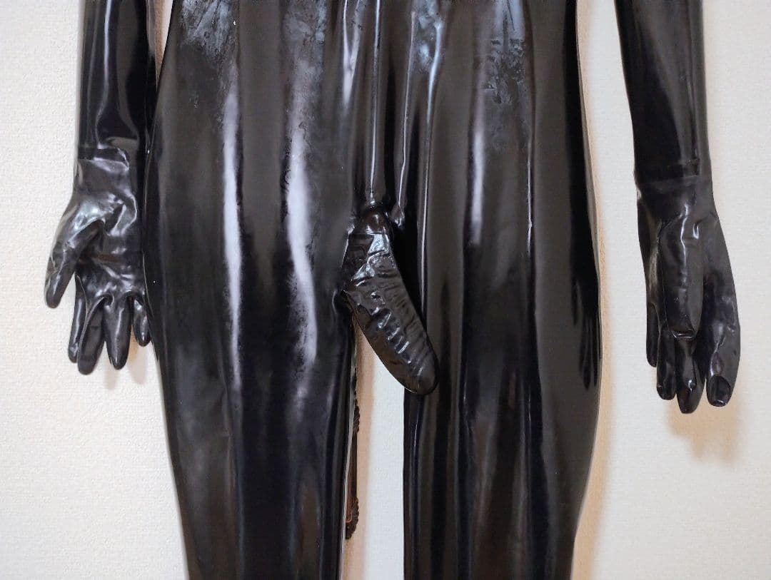 ラバースーツ　キャットスーツ　グローブ・ソックス・マスク一体型　男性S